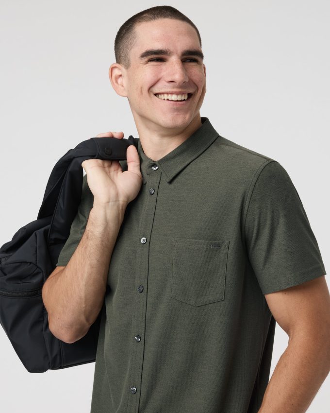Short Sleeve Ace Button Down