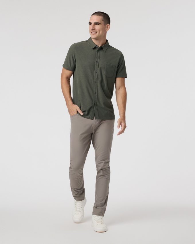 Short Sleeve Ace Button Down