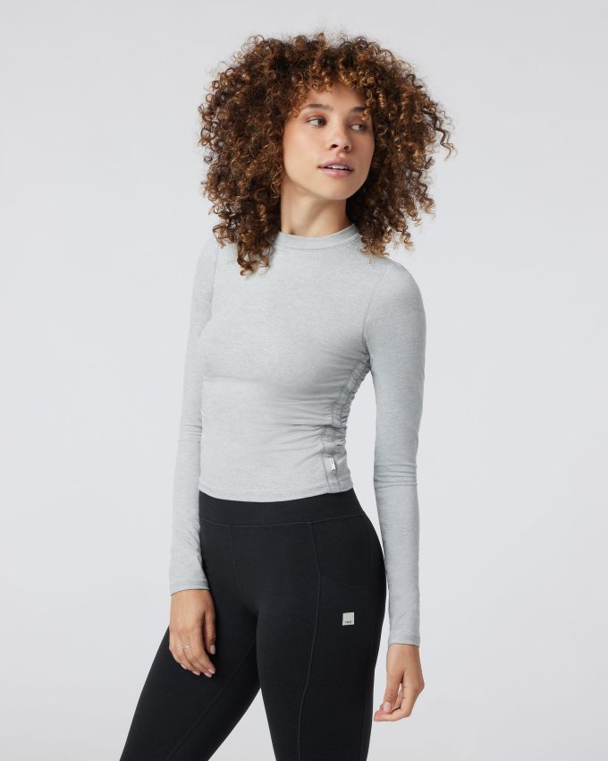 Long Sleeve Halo Ruched Tee