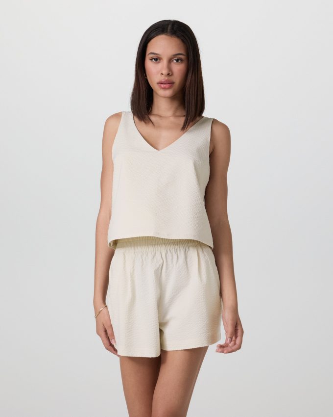 Villa Textured Crop Tank