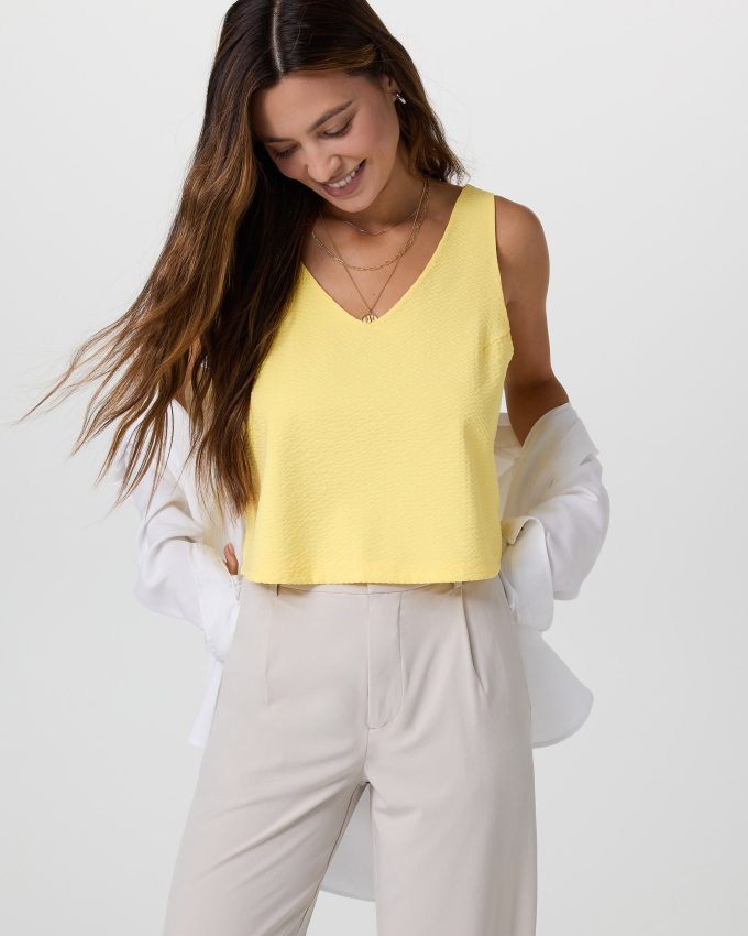 Villa Textured Crop Tank